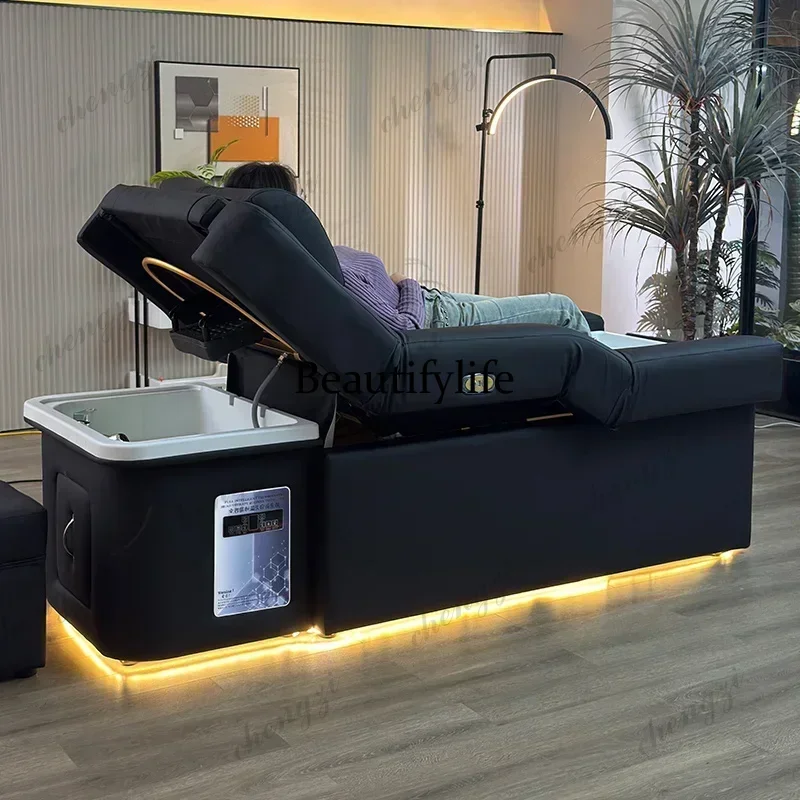 C178 Electric back lift hair treatment shampoo bed foot massage beauty SPA integrated bed ear picking foot massage sofa