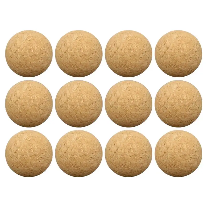

6/12pcs 36mm Cork Solid Wood Foosball Table Soccer Ball Football Soccer Ball Baby Foot Fussball Desktop Soccer Ball Game
