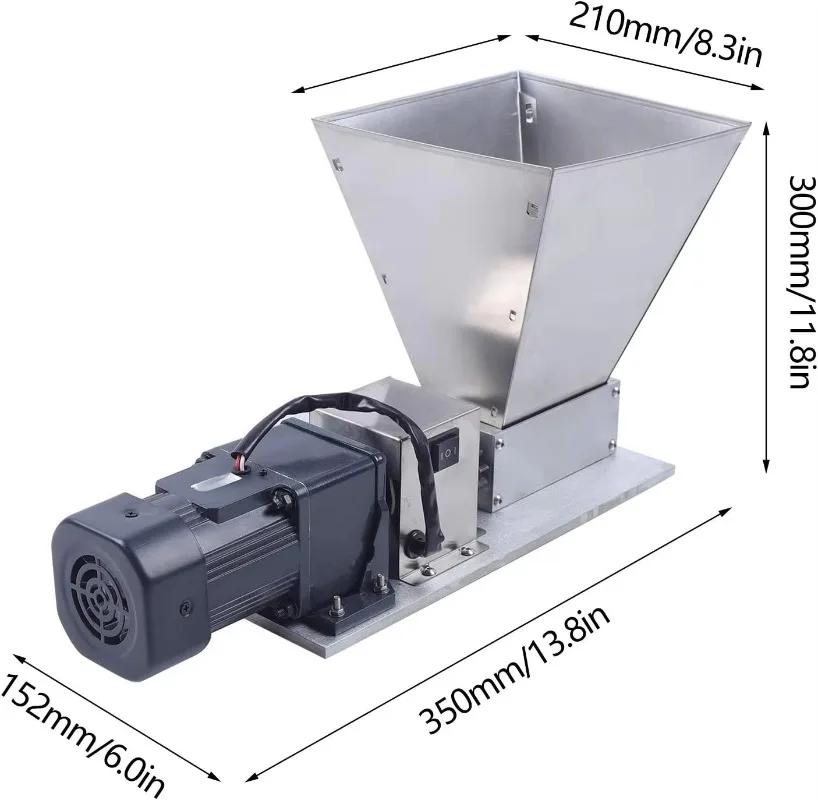 آلة معالجة حبوب الكاكاو الجافة الكهربائية 20 كجم / ساعة قدرة مطحنة الحبوب مطحنة الشعير آلة سحق الشعير