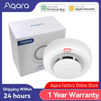 Original Aqara Smart Smoke Alarm Detector ZigBee Smart Fire Monitor Sound Alert Home Security Remote Control For Mi home Homekit