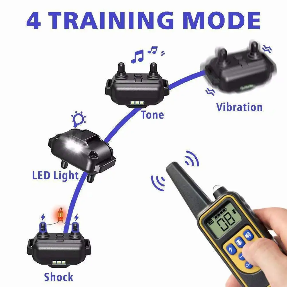 880 charging waterproof remote control 800 meter dog trainer vibration electric shock sound dog training product pet