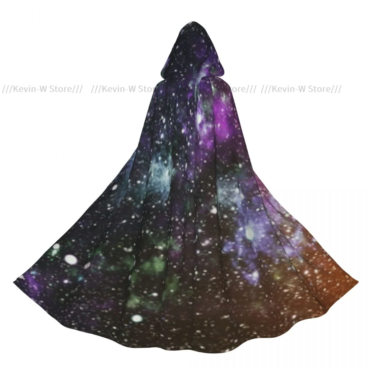 

Star Field Starry Outer Space Hooded Cloak Polyester Unisex Witch Cape Costume Accessory