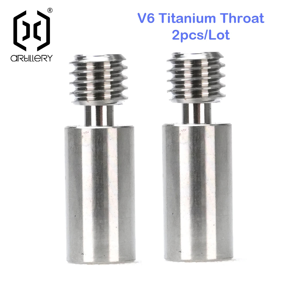 Artillery X3/X4 Pro/Plus 3D Printer V6 Titanium Pipe Throat General Purpose Type 2pcs/Lot