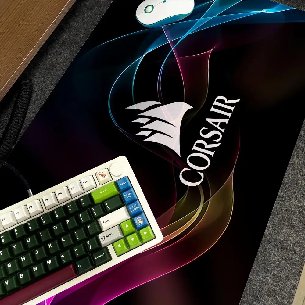 Luxus C-Corsair Mauspad Xxl Computer Große Größe Rutschfeste Gamer Tastatur 90x40cm Art Design HD Schreibtischunterlage