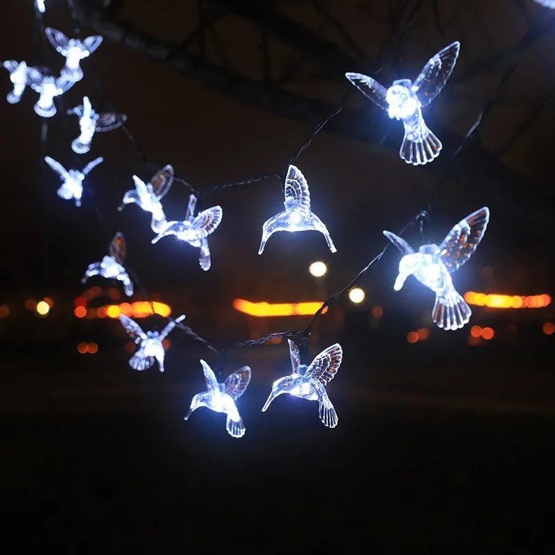 20/30/50 Leds Solar String Light Hummingbird RGB Lights For Outdoor Garden Decoration Solar String Lights Home Decro L061