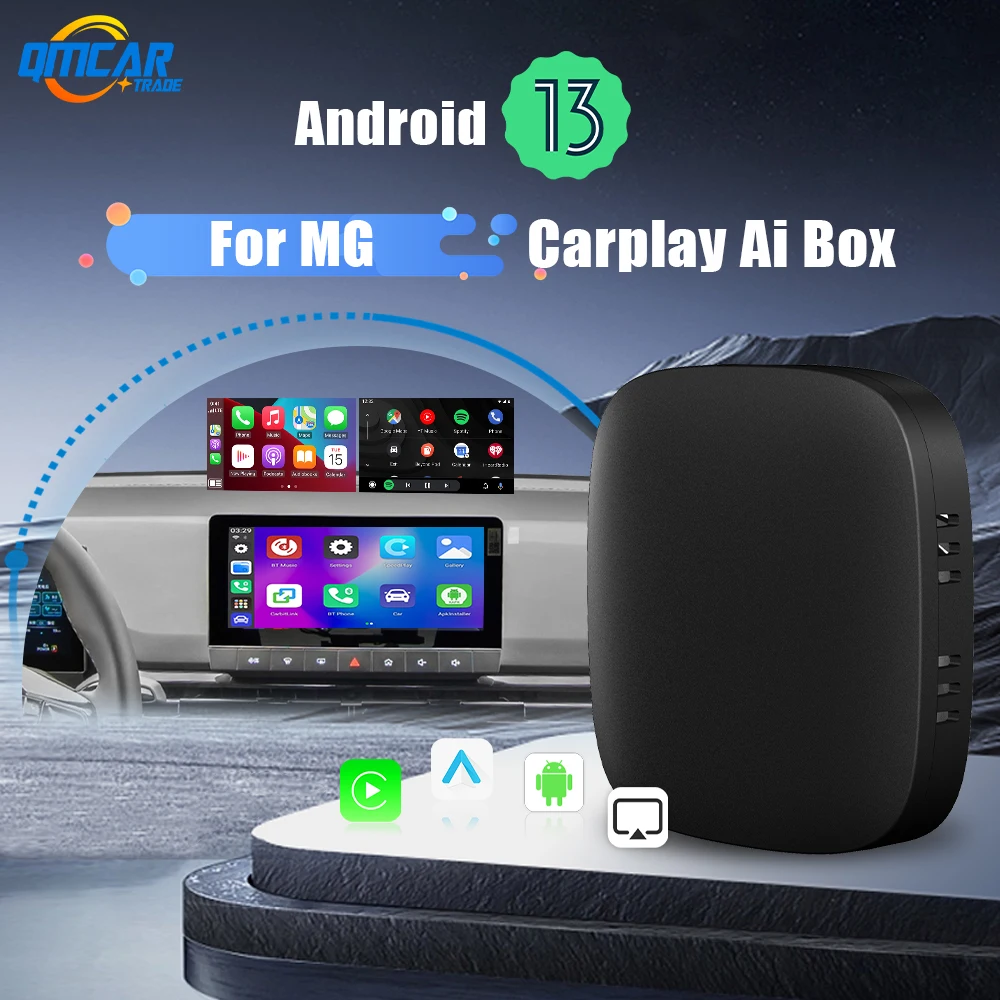 

Android 13 беспроводной Carplay Android Авто Smart Ai Box для Netflix YouTube для MG GT MG5 RX5 GS ZP ZS Hector HS ZS EV eHS MG3 MG4