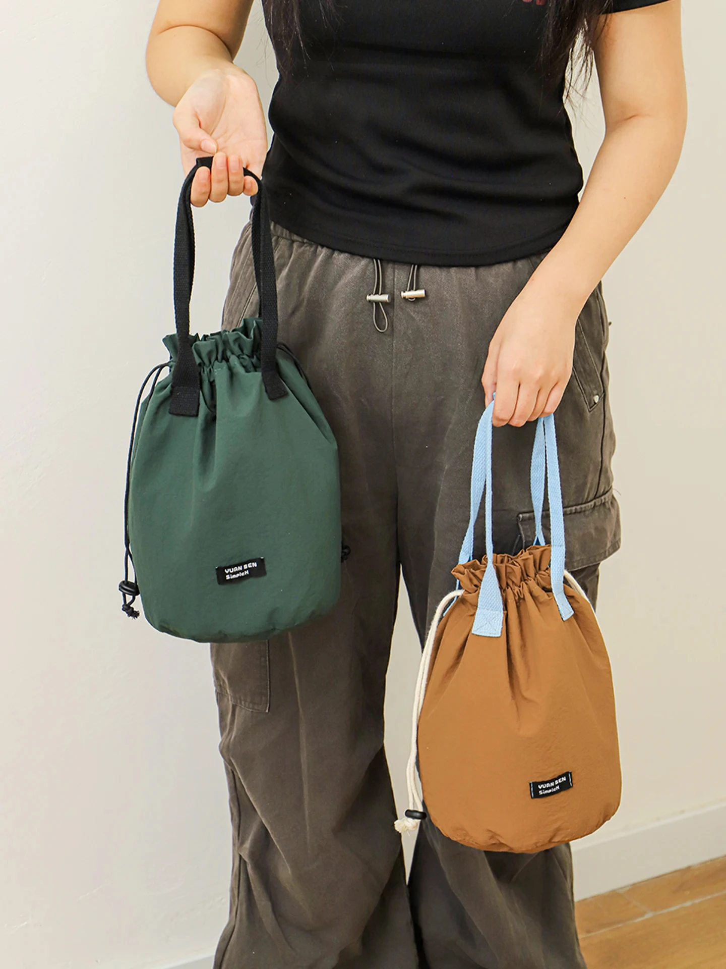 عالية الجمالية جولة أنبوبي حقيبة حفظ الطعام يده مقاوم للماء الحرارية بينتو حقيبة وجبة الناقل دائم حقيبة يد في الهواء الطلق حقيبة تخييم