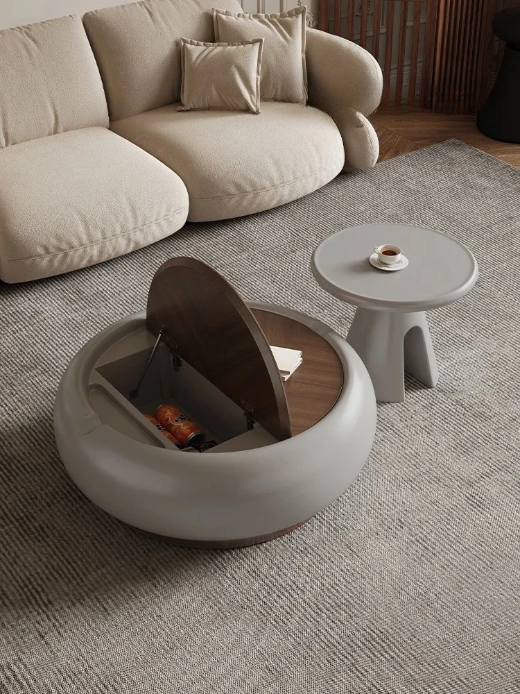 Minimalist Light Luxury Round Edge Table, Minimalist Modern High-end Living Room Home Special-shaped Coffee Table