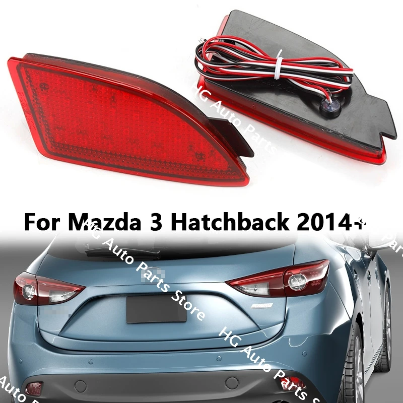 

Светодиодный отражатель заднего бампера, стоп-сигнал, красный для Mazda 3 Hatchback 2014+, левый и правый