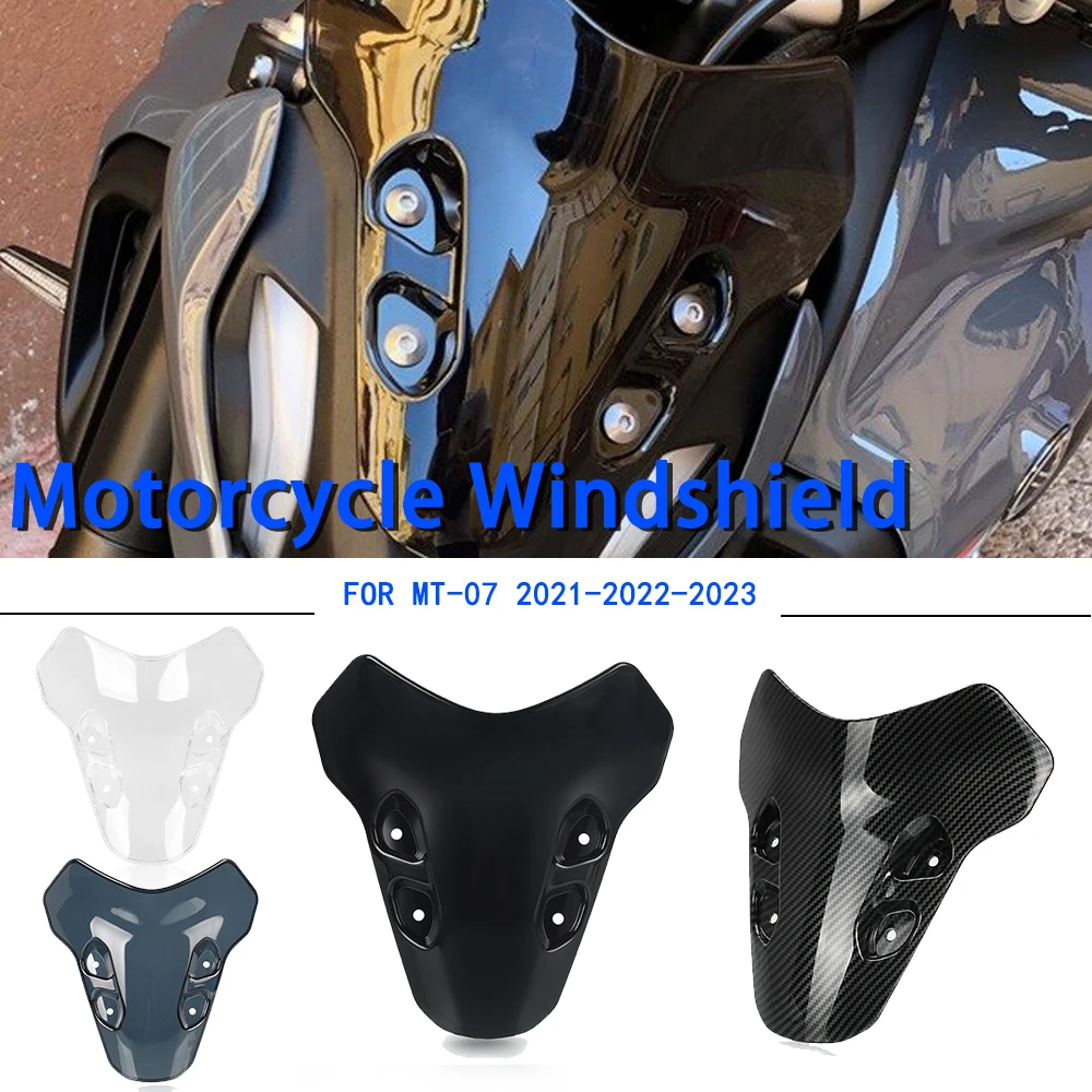 

2023 MT07 2021 2022 Windshield Screen Visor Windscreen Double Motorcycle Bubble Wind Deflector For YAMAHA MT-07 MT 07 Accessorie