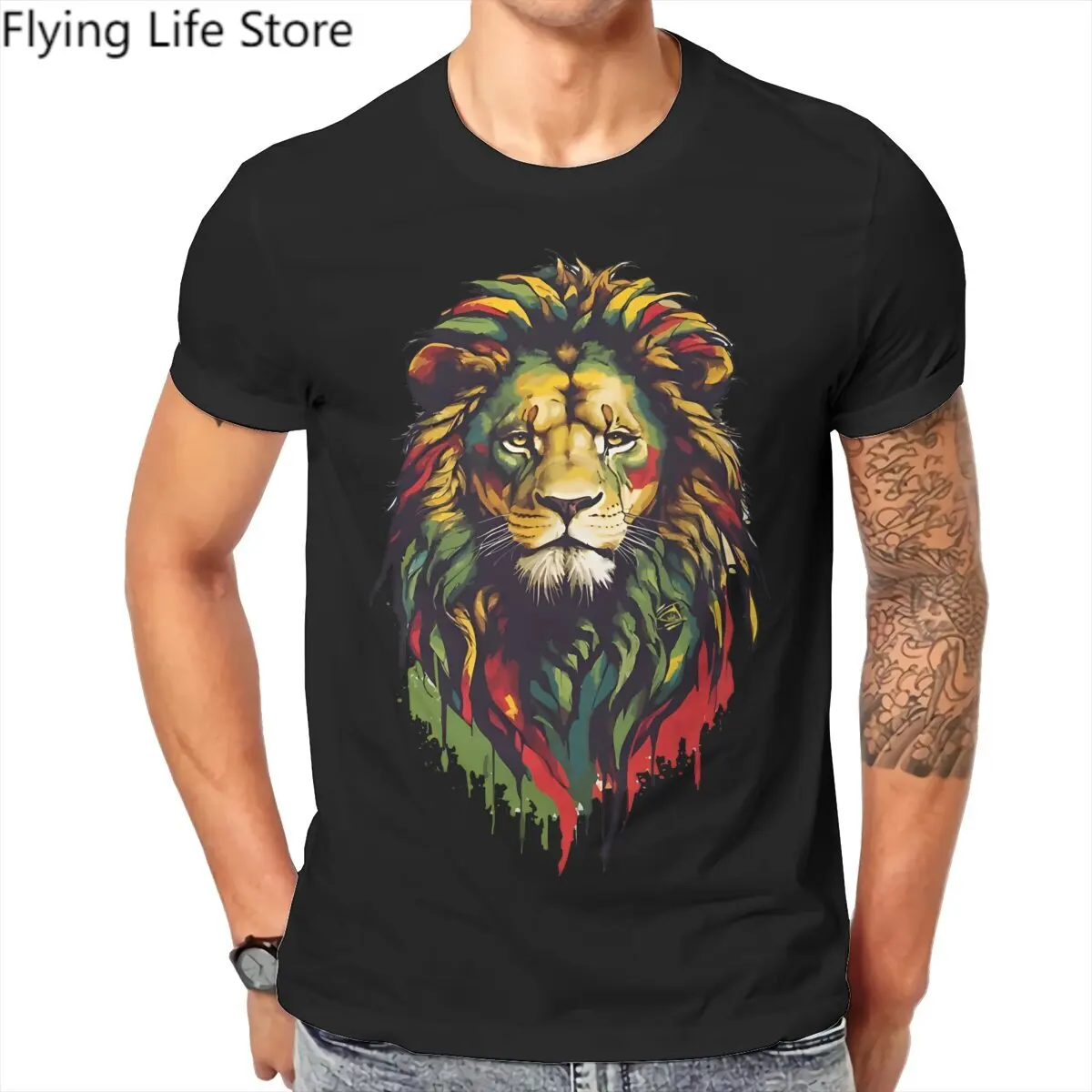 Judah Rasta  Ethiopia Rastafari Style TShirt Jamaica Lion Top Quality Hip Hop Graphic  T Shirt Stuff