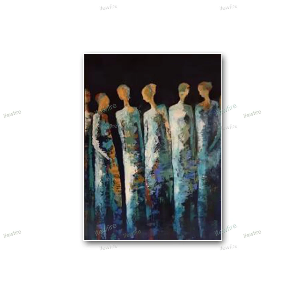 

High Quality Gray Canvas Painting Handmade Modern Thick Wall Art Picture Street Simple Design Abstract Oil Paintings Decor Home