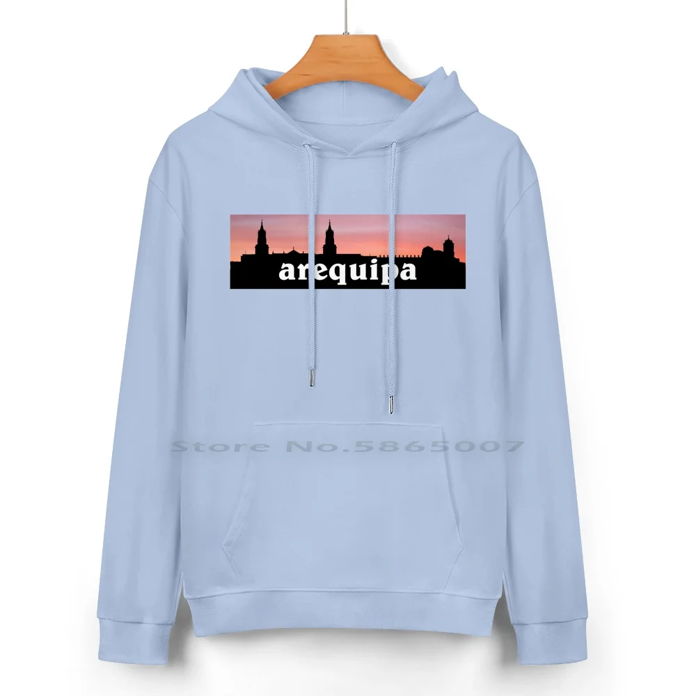 Arequipa skyline Kapuzen pullover aus reiner Baumwolle 24 Farben arequipa peruanischer marca peru fußball 100% Baumwolle Kapuzen pullover für