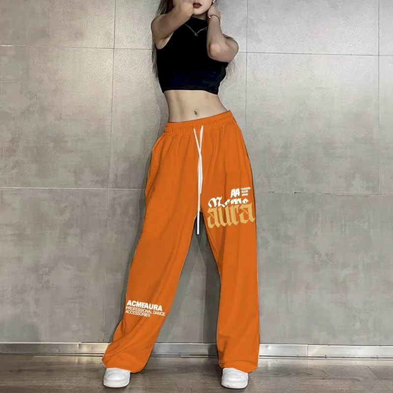 Jazz Women's Pants Loose Pants Korean Fashion Casual Leggings Y2k Pants Vintage Sweatpants Women Clothing Lace-up Baggy Pants