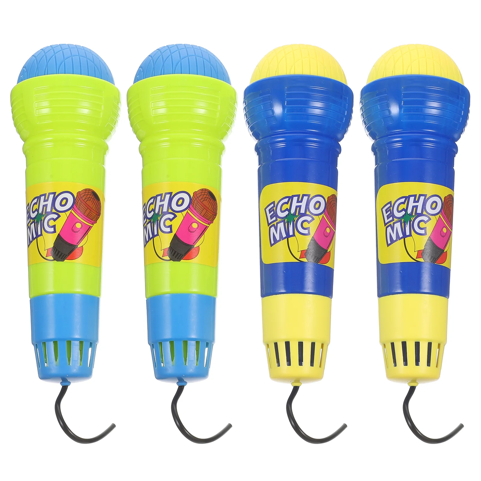 

4pcs Echo Microphone Toy Pretend Play Multicolor Novelty Toy for Kids Graduations Holidays Birthday Parties (Random Color)