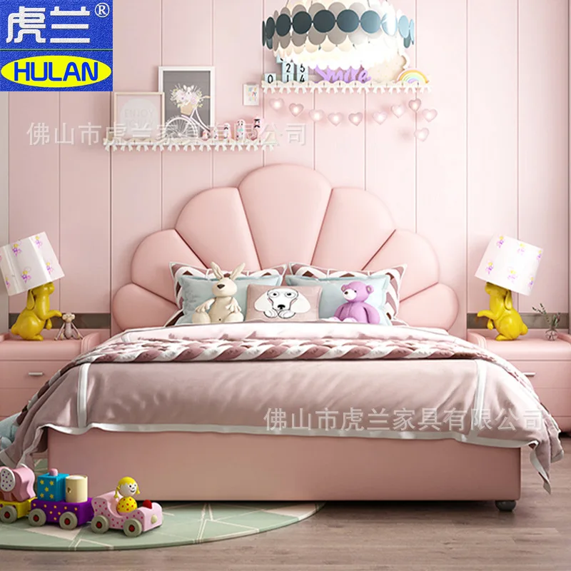 Children's furniture princess bed girl petal bed sheet bed 1.2 meters 1.5 meters 1.8 girl bed