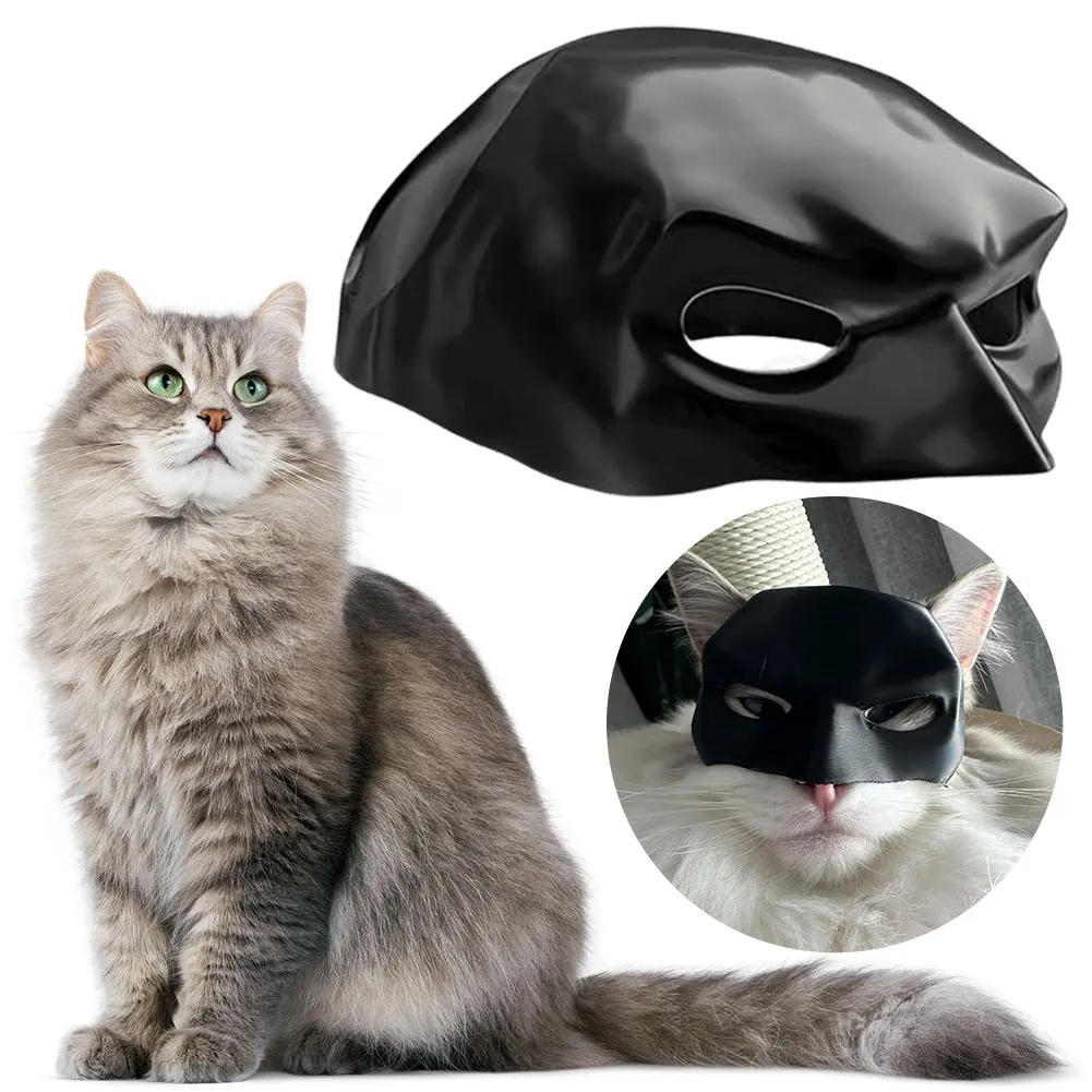 

Halloween Black Bat Cat Avenger Mask Cosplay Hat Cat toys Ornament Cool Batman Cat Masks Pet Supplies Decoration Photos Props