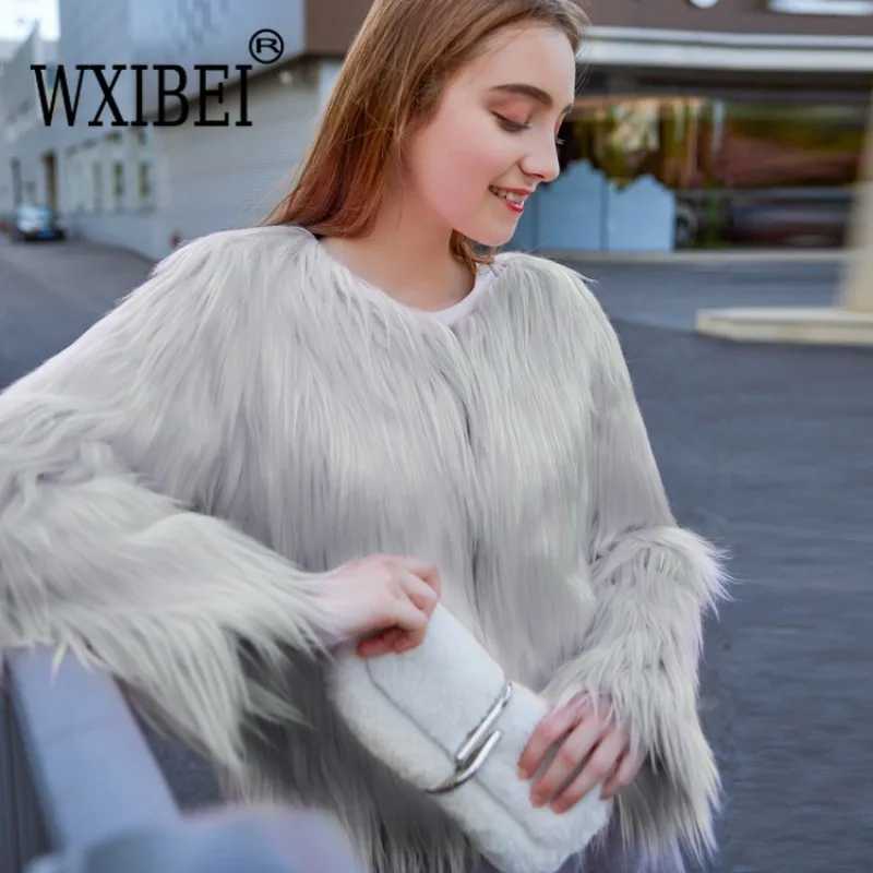 Woman Faux Mink Fur Hoodie Bomber Jacket Long Hair Imitation Fox Fur Coat Plush Cardigan Hooded Loose Outwear Fluffy Topss