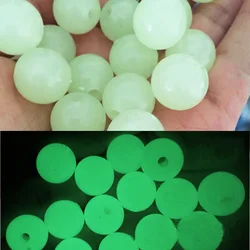 3-25mm Luminous Round Beads Fluorescent Acrylic Beads for Jewelry Making Glow Beads Bracelet Beaded Necklace DIY Accessories