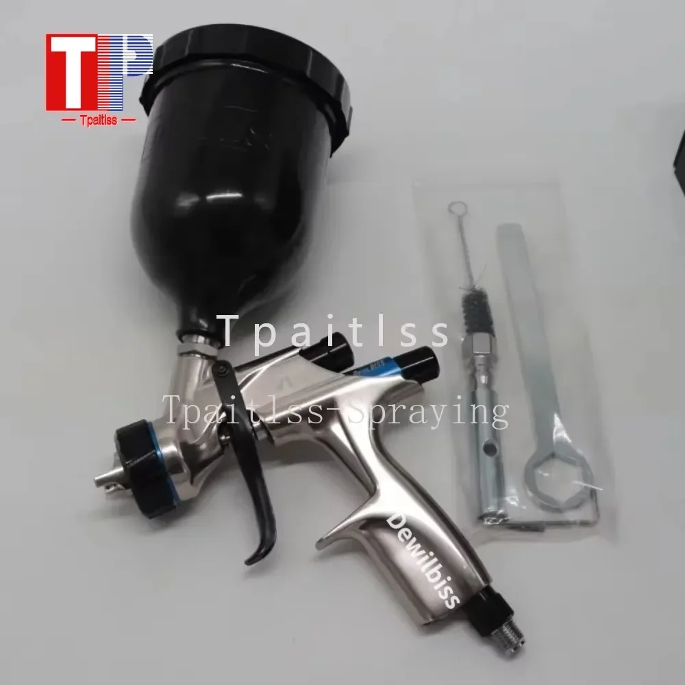 カーペイントスプレーガン,G-T-I pro,クリアコートおよびプライミングペイントガン,hvlp,600ml,チップ1.3,8個,D-V-1