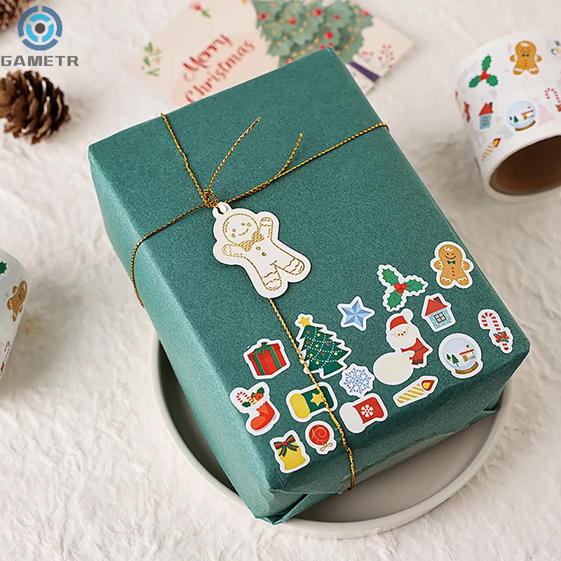 Merry Christmas Decorative Sticker Mini Stickers For Diy Scrapbook Diary Album Decoration Stationery Children Toys