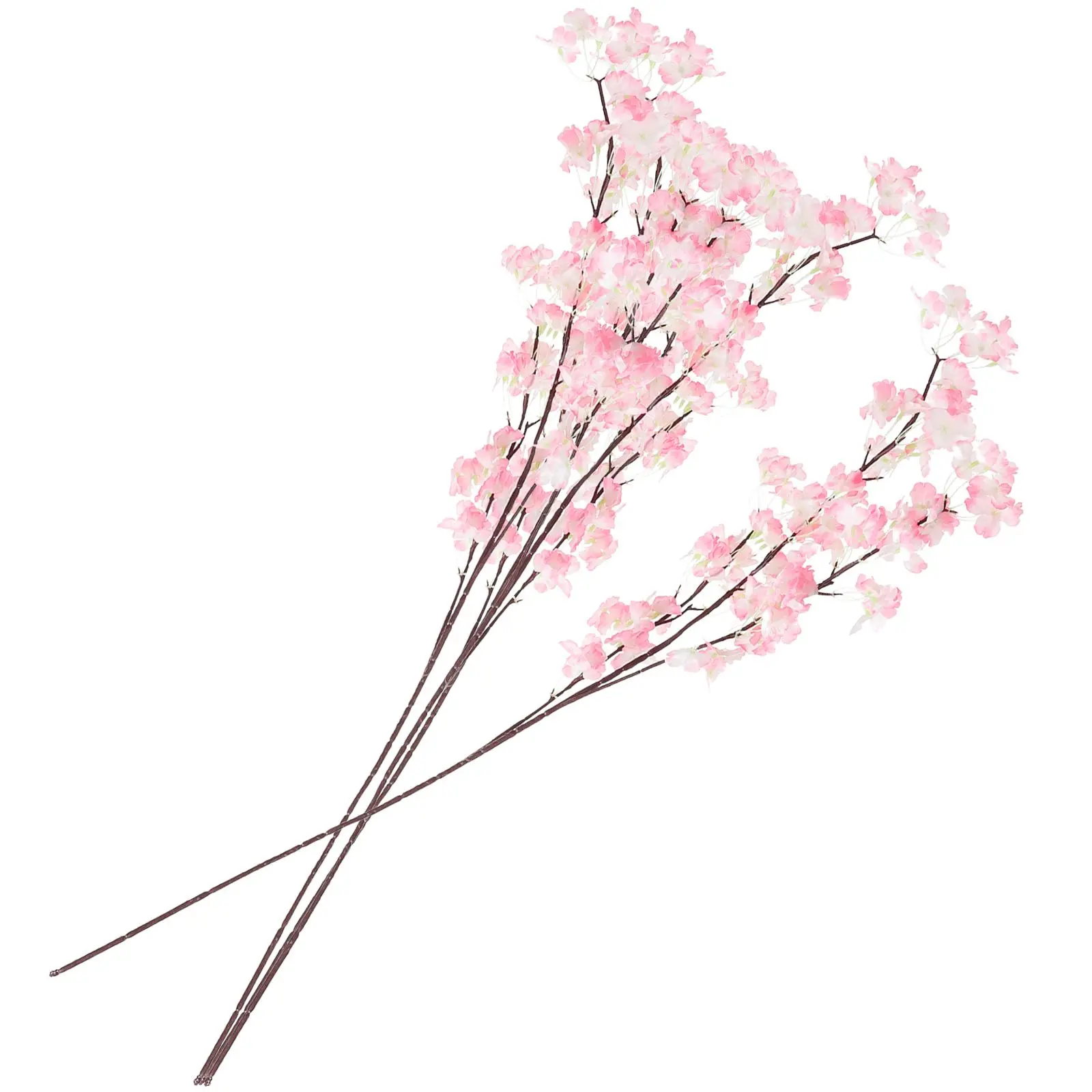

4 Pcs Artificial Cherry Blossom Branches Lifelike Silk Flowers Home Decor Faux Floral Stems Simulation Adornment Stylish