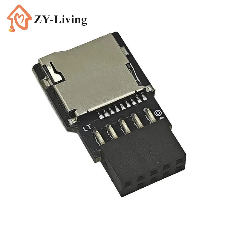 USB2.0 9Pin Header to  TF Card Reader Adapter Riser Board for Desktop PC Motherboard Internal Mini Card Reader Converter