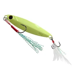 Señuelo metálico luminoso tipo cuchara jig para lubina
