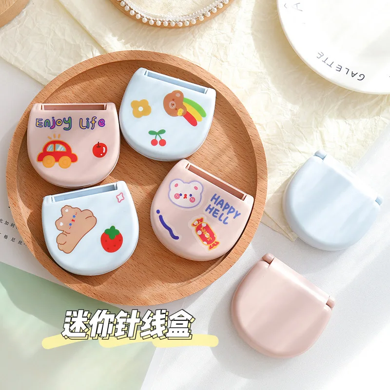 Nordic Style Mini Portable Sewing Kit Needle Thread Box Hand Sewing Repair Practical Household Travel Tool Set