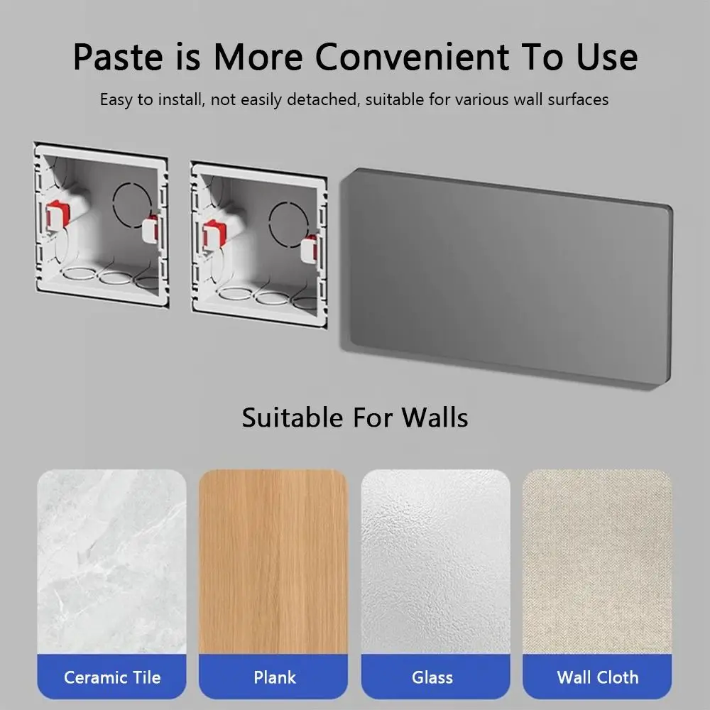 Flange Cover 86 Type Wall Hole Cover Self-adhesive White Switch Socket Cover Plate Panel Decor Cover Electrical Supplies