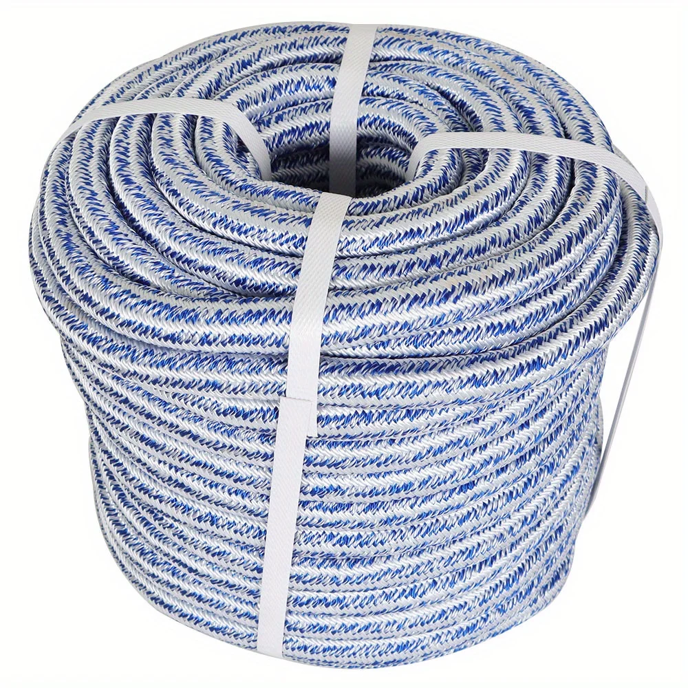 

3/4"x100' 24 Strand Braided Polyester Rope Tree Rope for Flagpole Halyard Clothesline Camping Sailing Swings