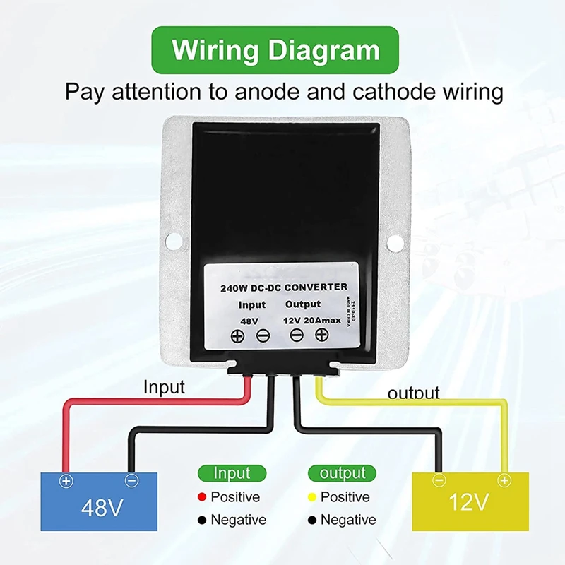 DC Voltage Regulator Buck Converter DC-DC Reducer Power For Golf Cart Club Car
