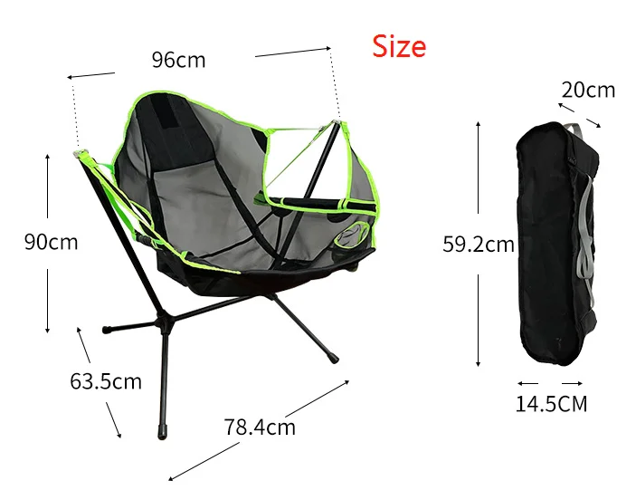 Factory sell rocking chair outdoor rocking camping chair leisure rocking folding chairs with high quality