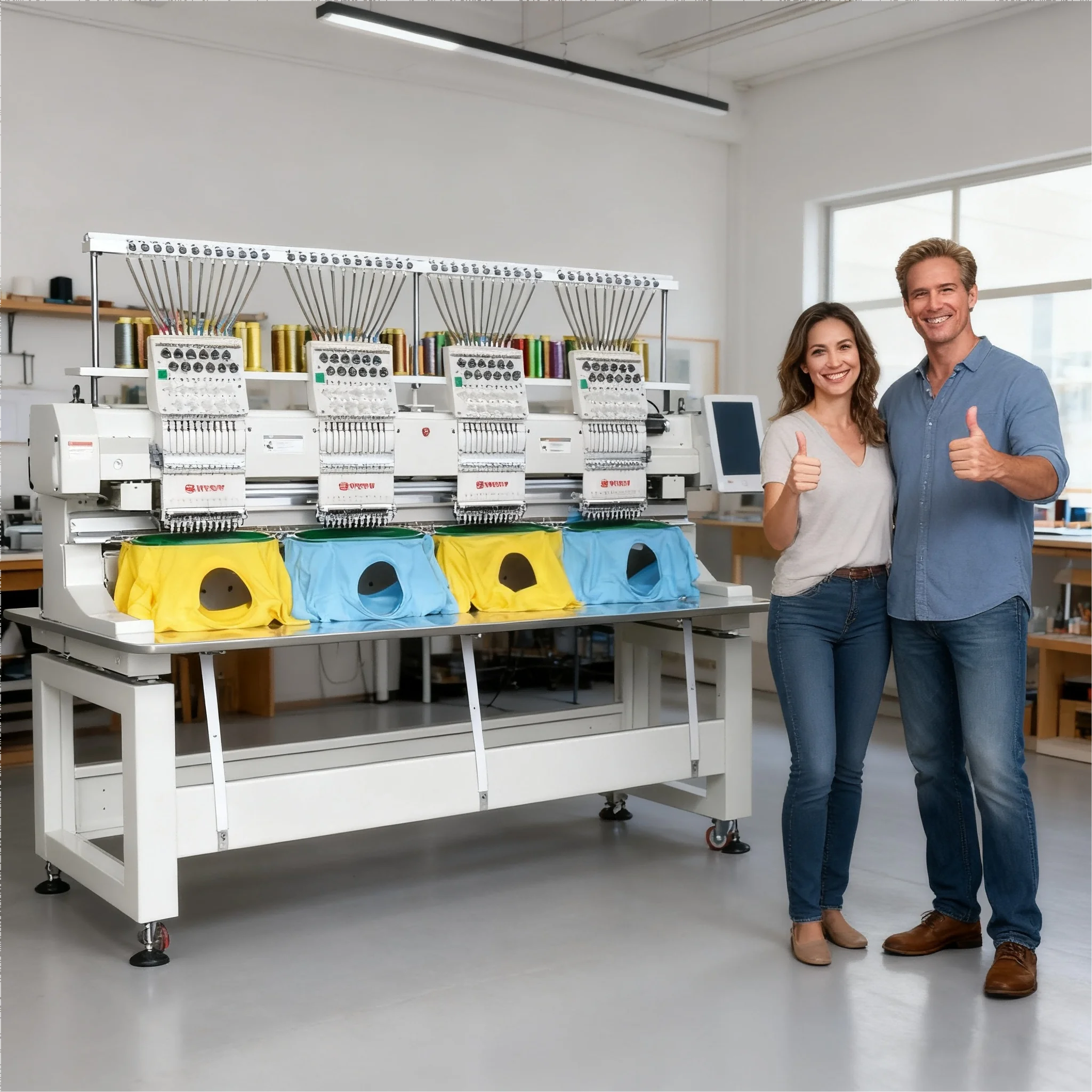 Mjs1204 4 Head Precise Stitching Continuous Production Commercial Embroidery Machine Embroidery Machine 12