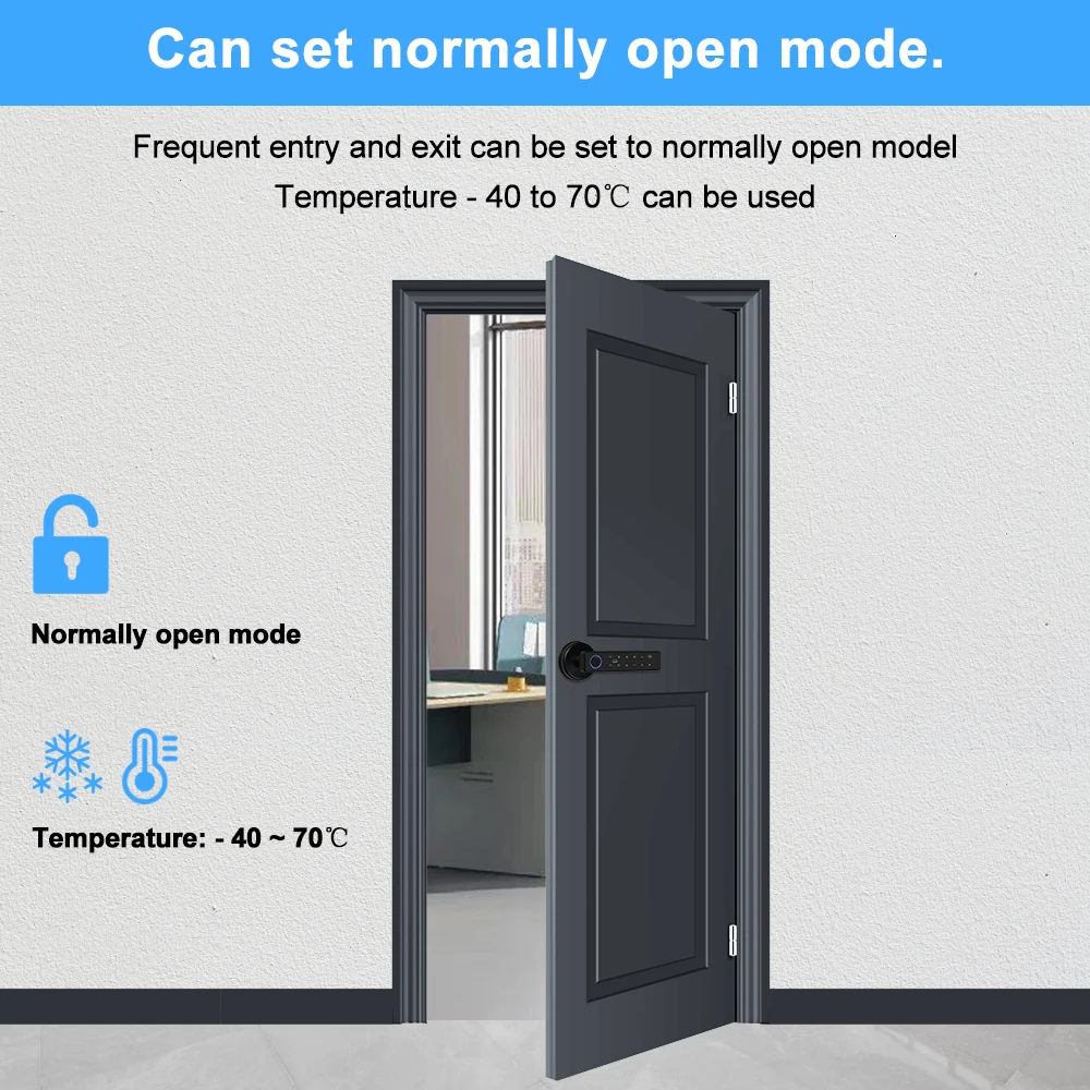 Imagem -05 - Tuya Wifi Smart Door Lock Fingerprint Biométrico Fechadura Eletrônica Digital Senha de Impressão Digital 13.56mhz ic Card Home Handle