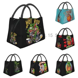 Ratfink Ride borse da pranzo isolate per l'ufficio scolastico Rat Fink borsa termica impermeabile Bento Box donna lunchbag