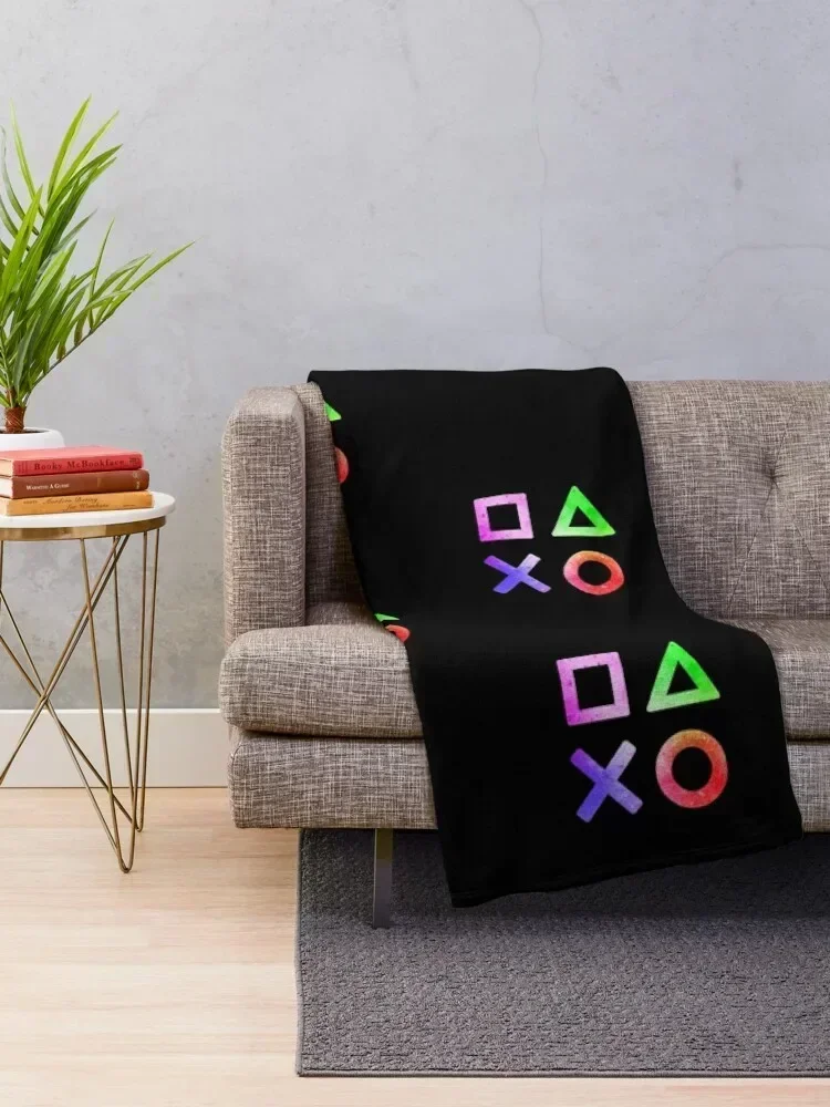 Controller Buttons Throw Blanket bed plaid Hairys Nap Decoratives Blankets