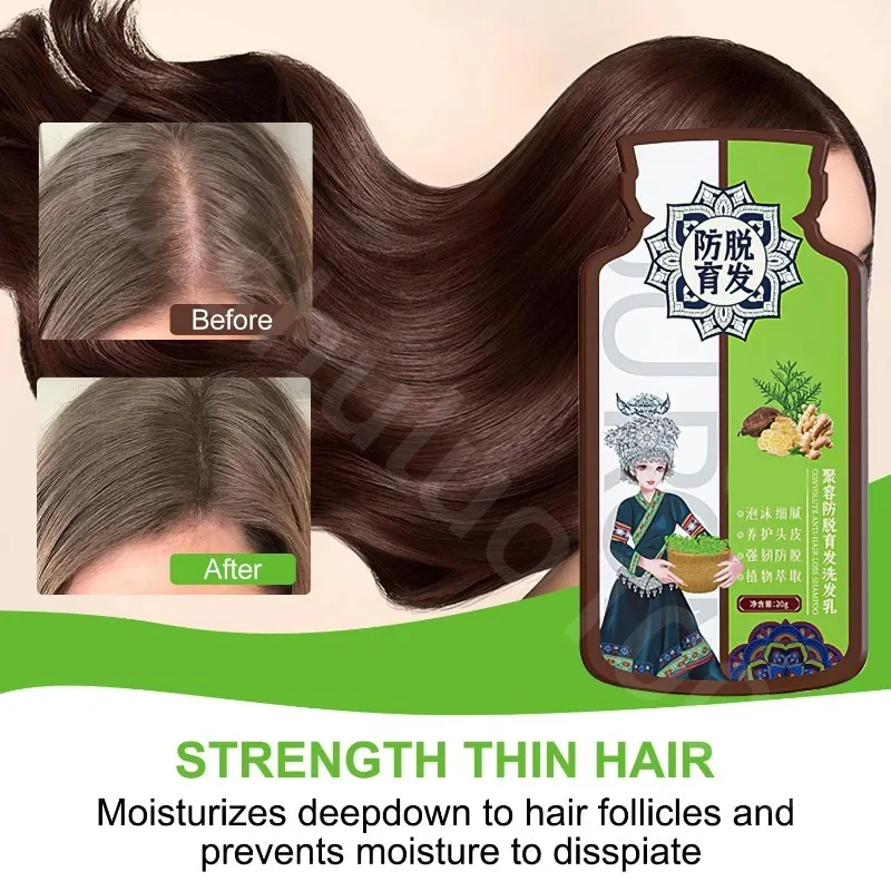 

Экстракт имбиря, против выпадения волос, полигональный шампунь, уход за укреплением роста черных волос для женщин и мужчин