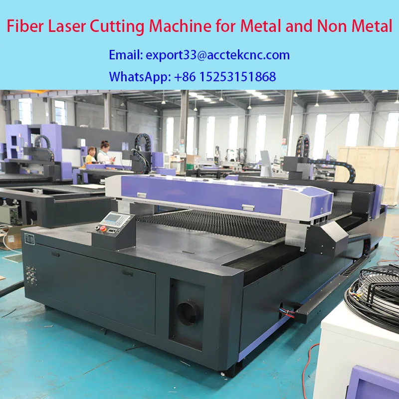 AccTek Laser Cutting Machine Fiber Laser Cutter Metal Cutting Machine Co2 Laser Engraving Cutting for Metal and Non Metal Tools
