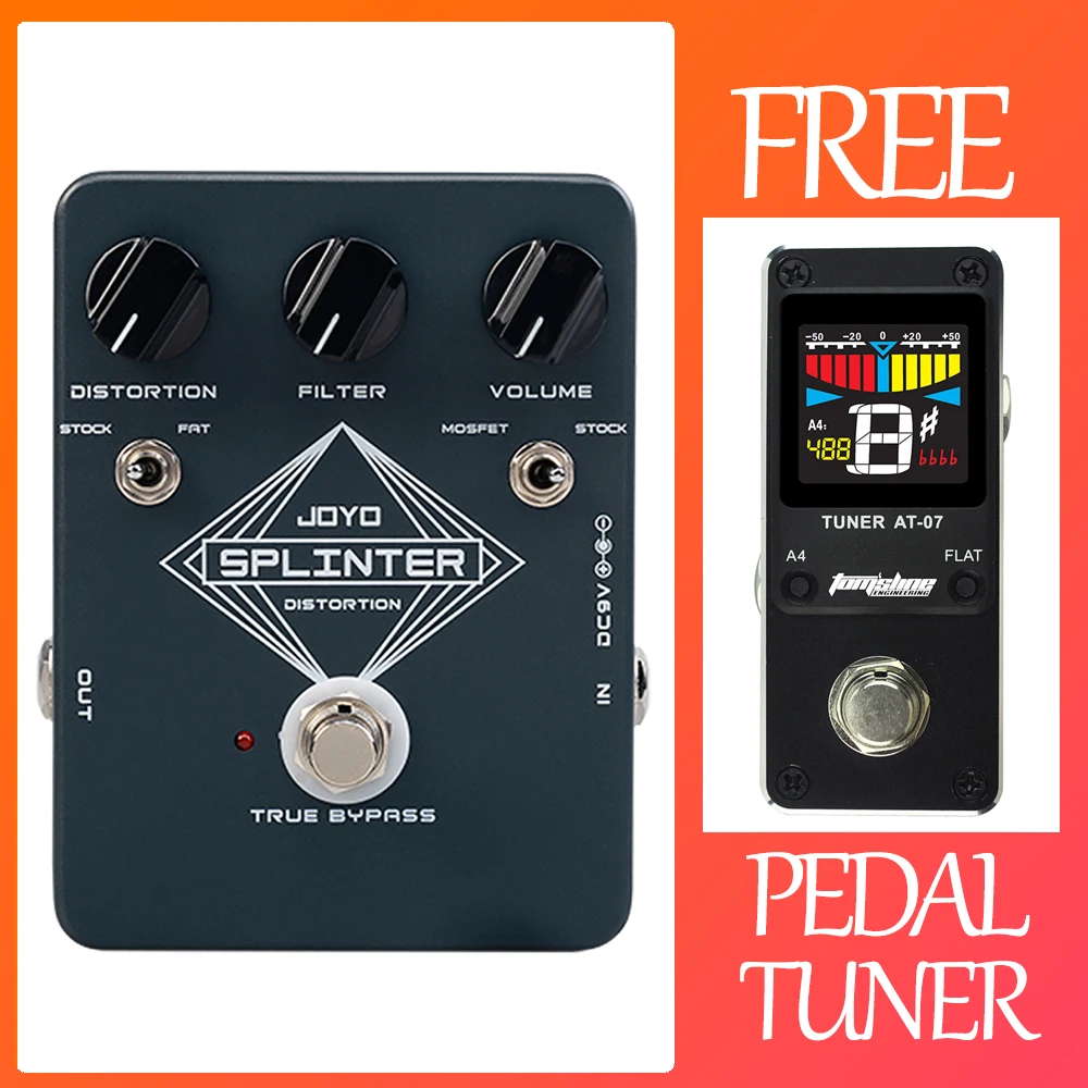 

JOYO JF-21 Guitar Effect Pedal SPLINTER DISTORTION Classic Fuzz & Distortion Effect Pedal True Bypass Guitar Parts & Accessories