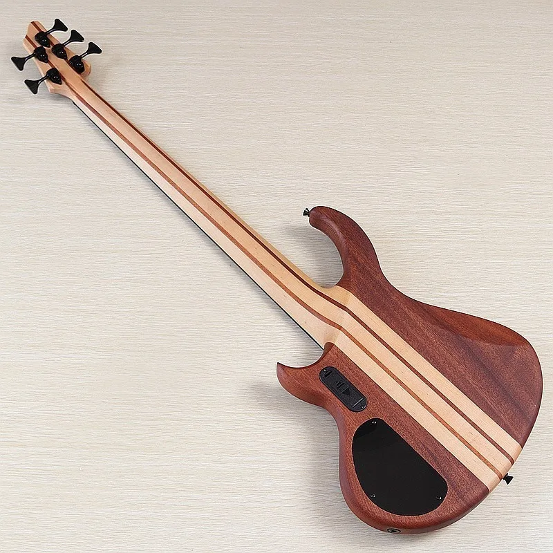 43-Inch 5-string one-piece electric bass, peach blossom core 5-string professional performance electric bass