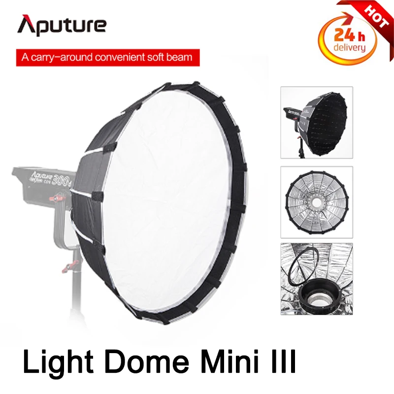 Aputure Light Dome Mini III Deep Softbox for Aputure 300C 150C 300D II 300X 200X S LS600D and Other Bowen-S Mount Lights