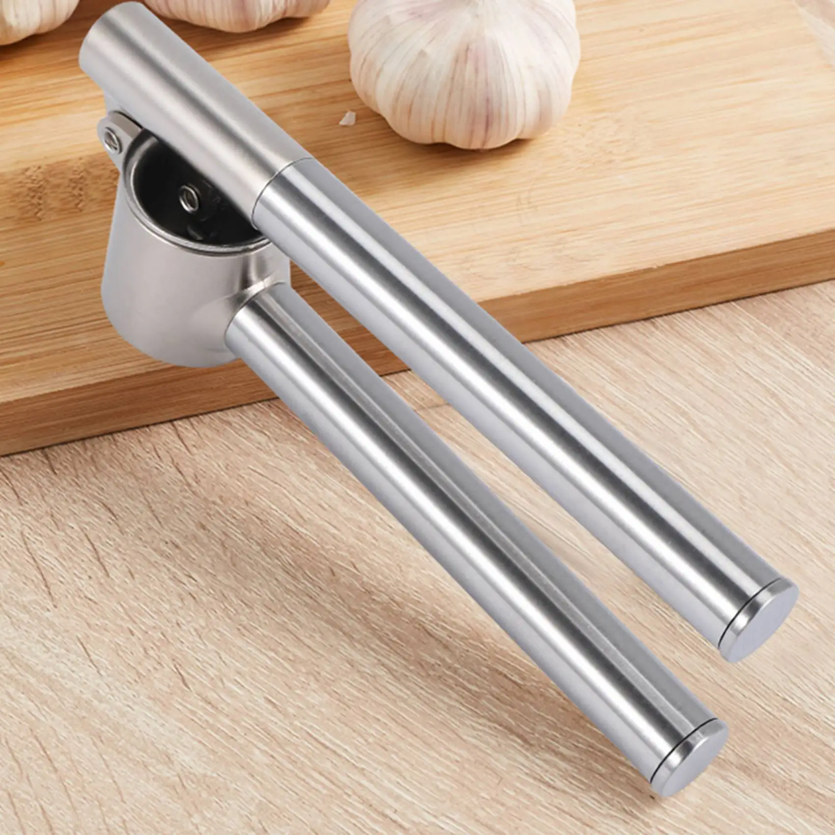 

【СКИДКА】Пресс для чеснока, измельчитель и очиститель чеснока из нержавеющей стали 304, сверхпрочный, разборный, нержавеющий