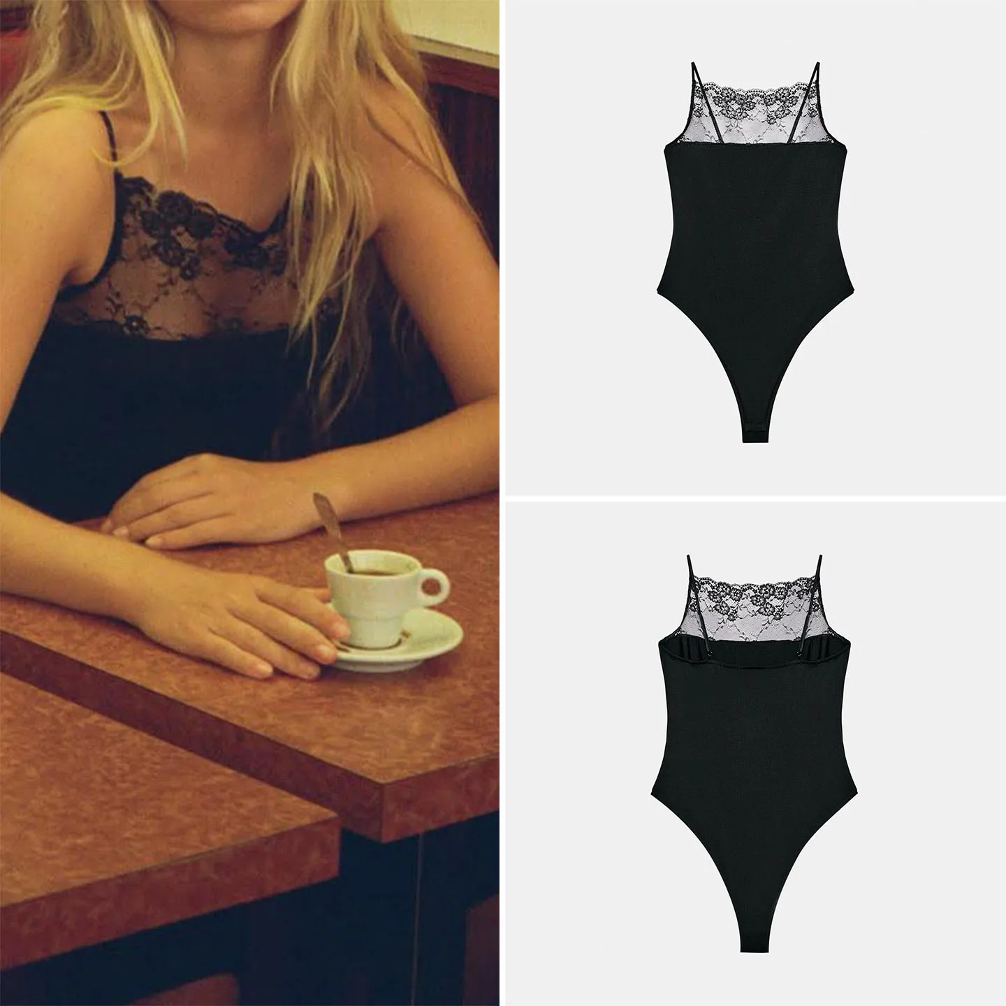 Women's Lace Halter One-Piece Suit Sleeveless Square Collar Commute Style High Waist Short Pants 96% plus Fabric Content