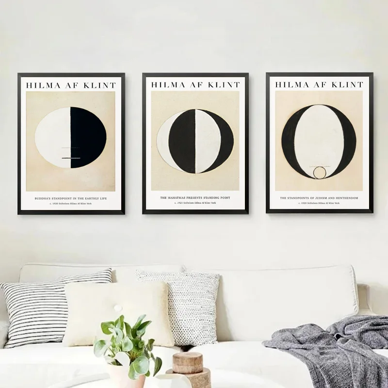 Hilma af Klint Geometry Abstract Mahatmas Buddha Spirit Poster Wall Art Pictures Canvas Painting Nordic Room Home Decor