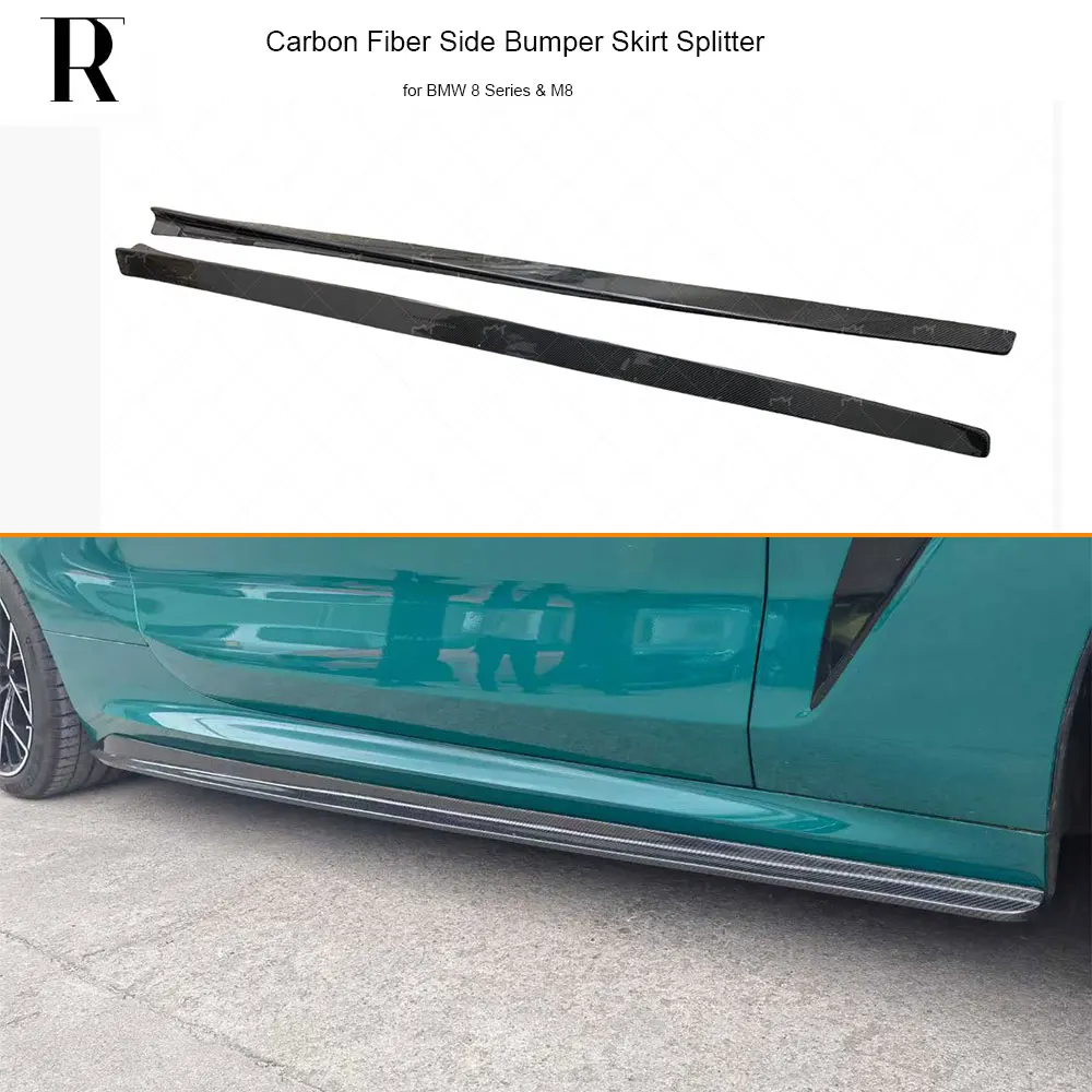 

V Style Carbon Fiber Side Bumper Extension Skirt Splitter for BMW G14 G15 G16 F91 F92 F93 840 850 M8 19-UP