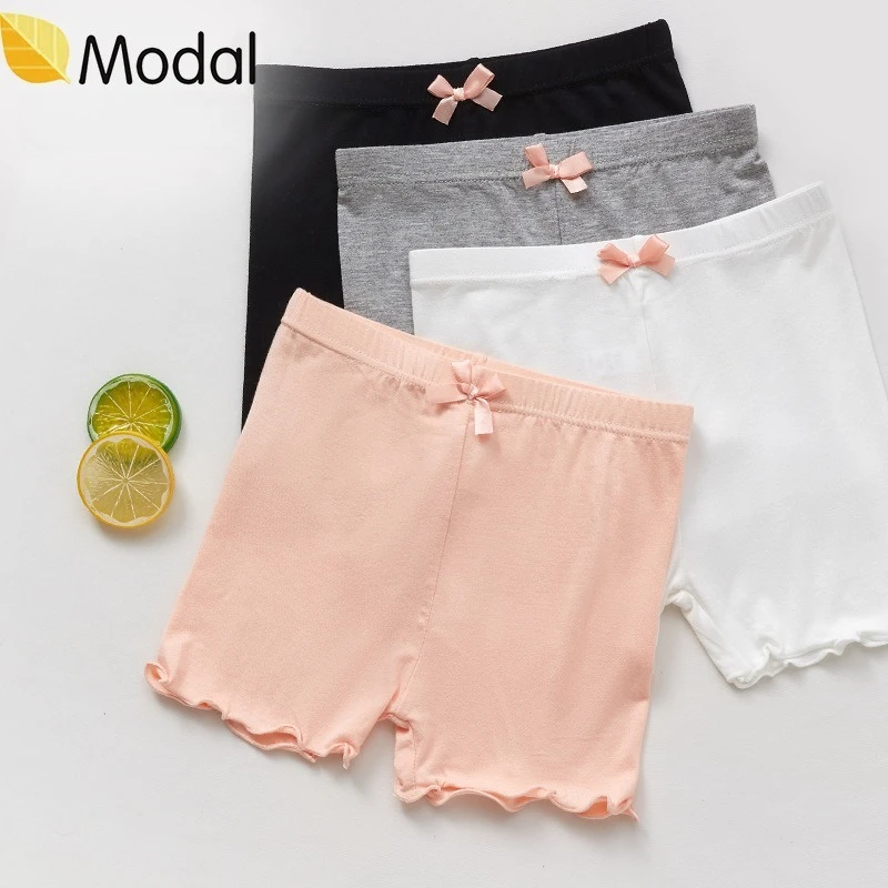 4pcs Girls Safety Pants Modal Anti-Slip Summer Thin Underwear for Kids Panties Breathable Children's Leggings Girls Underwear