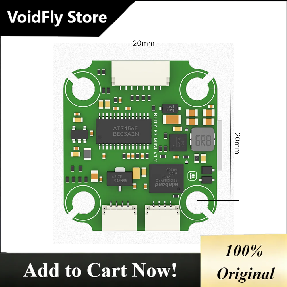 VoidFly BLITZ Mini F7 V1.2 Flight Controller ICM42688 Plug-and-Play / No Soldering Requiredfor RC FPV Racing Drones