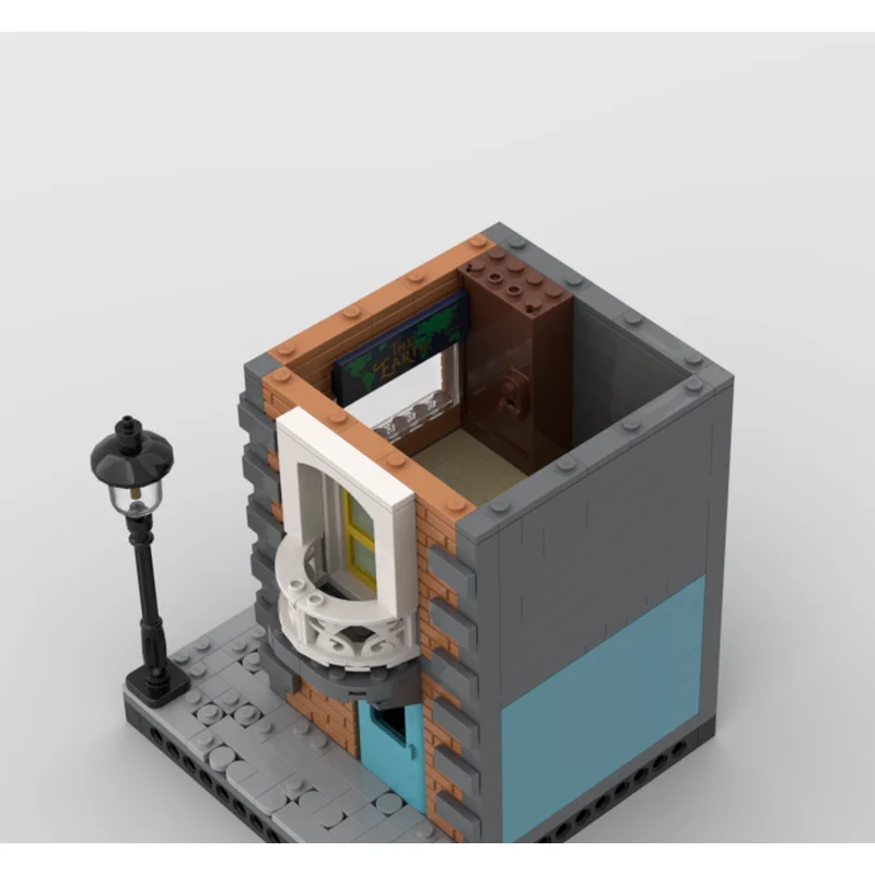 MOC-177041 モジュール式ベーカリーとアパートビルディングブロック MOC ストリートスケープシリーズ ドリームモジュール式ビルディングブロック 484ピース クリエイティブトイ