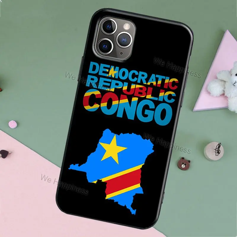 Congo Democratic Republic Flag Case For iPhone 7 8 Plus XR X XS MAX 11 12 Pro Max 13 mini 5S 6S SE 2020 Cover Coque